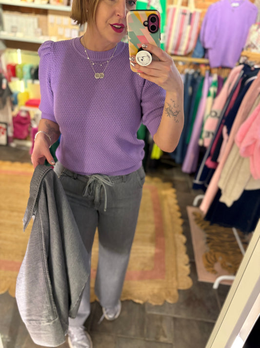 Soft Balloon Cuffed Top