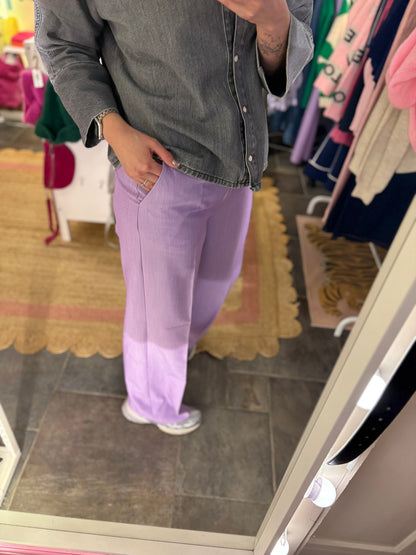 Lavender Tailored Easy Trousers