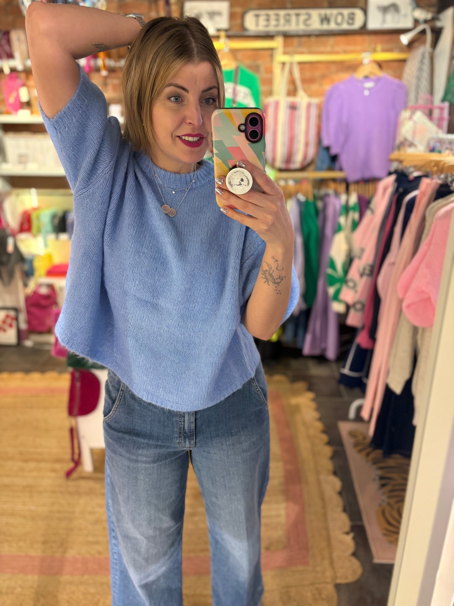 Boxy Knit Cropped Jumper