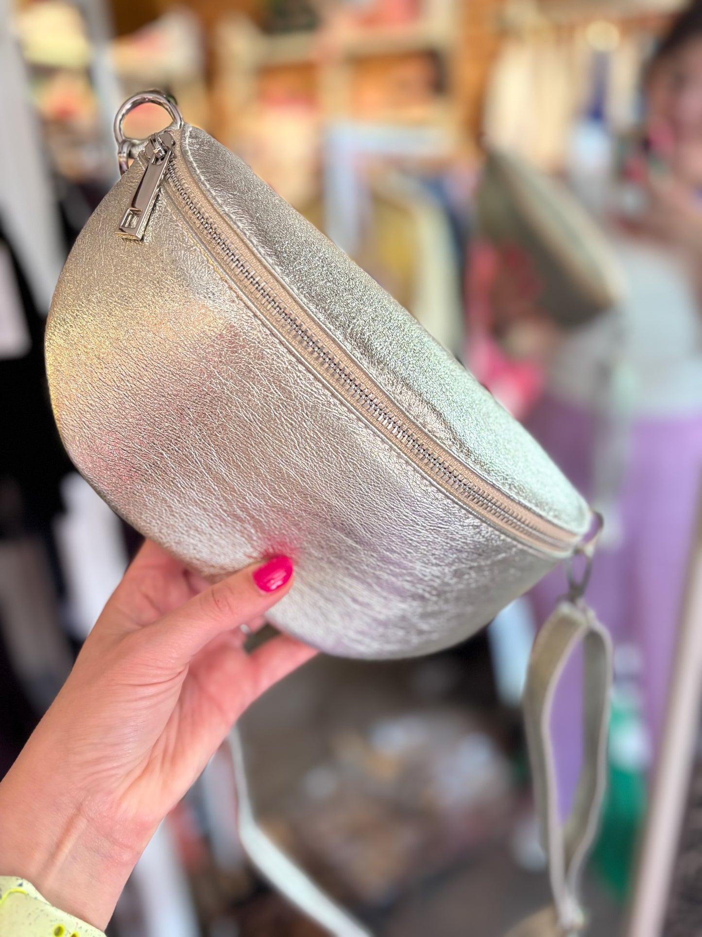 Leather Moon Crossbody/Bum Bag