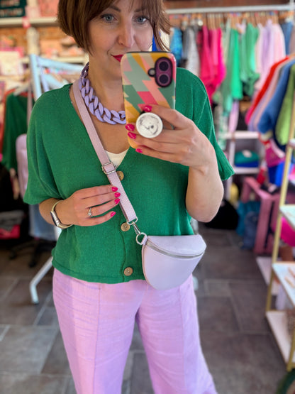 Leather Moon Crossbody/Bum Bag