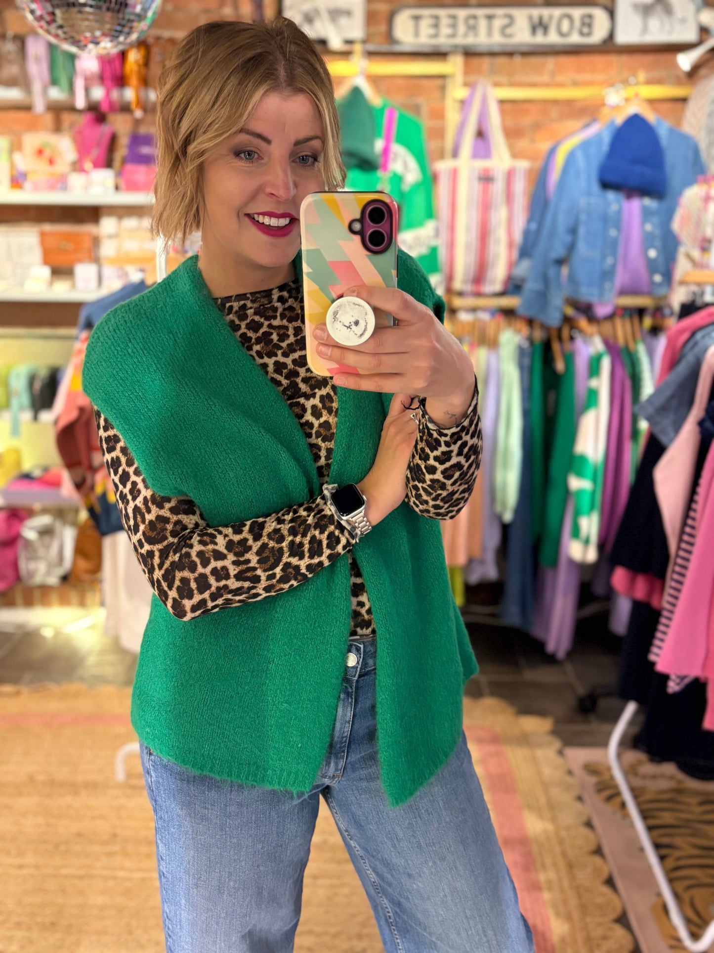 Long Sleeve Leopard Print Layering Top