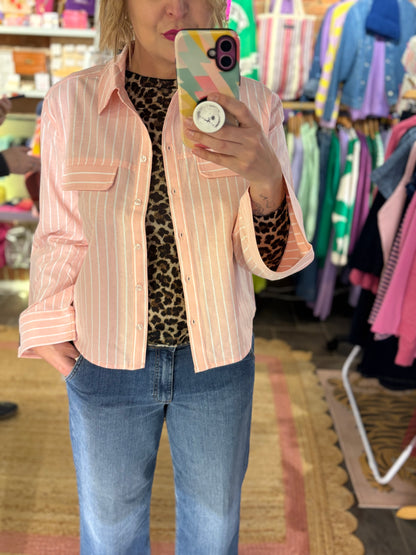 Long Sleeve Leopard Print Layering Top