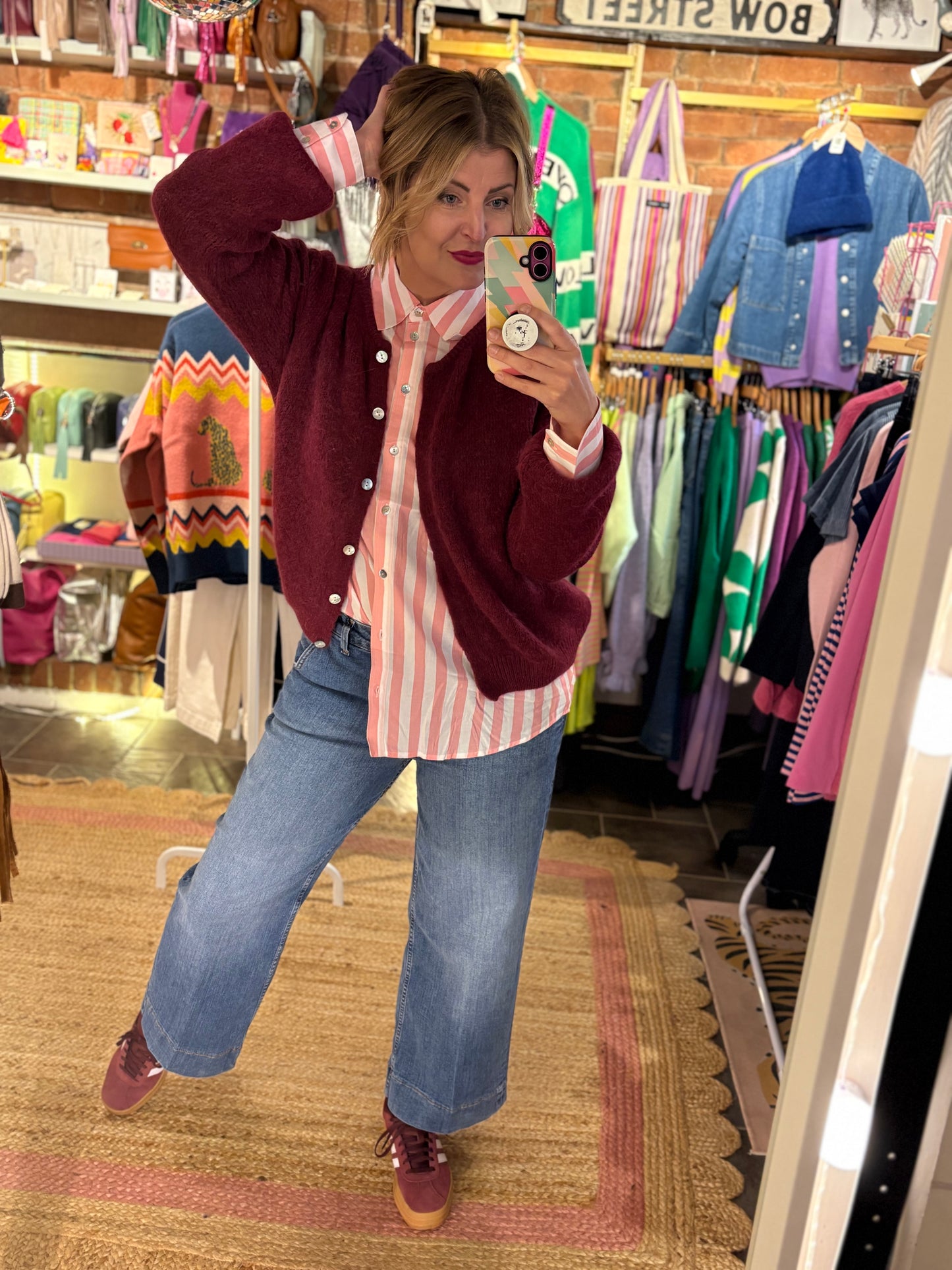 Ankle Length Wide Leg Jeans