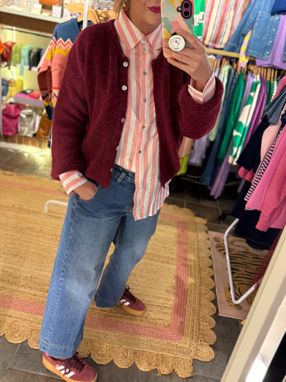 Ankle Length Wide Leg Jeans