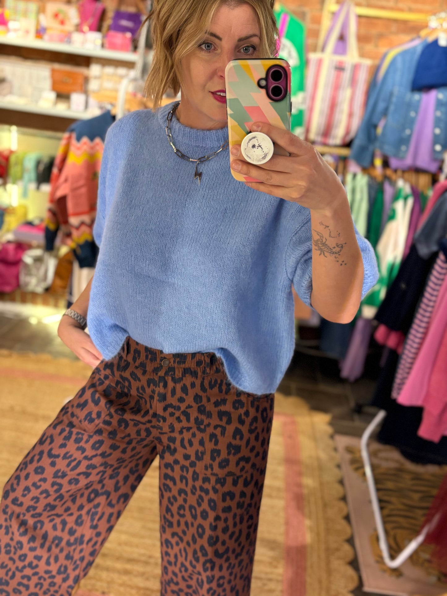 Boxy Knit Cropped Jumper