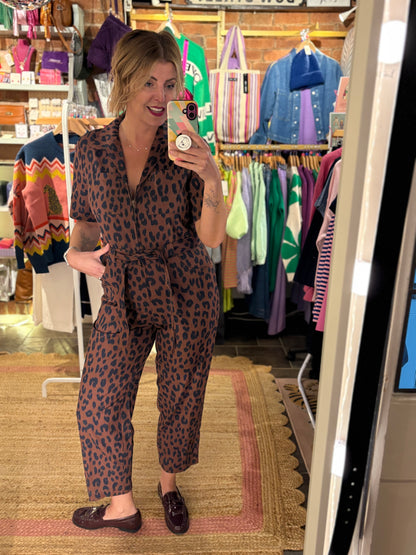 Leopard Print Jumpsuit