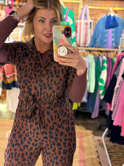 Leopard Print Jumpsuit