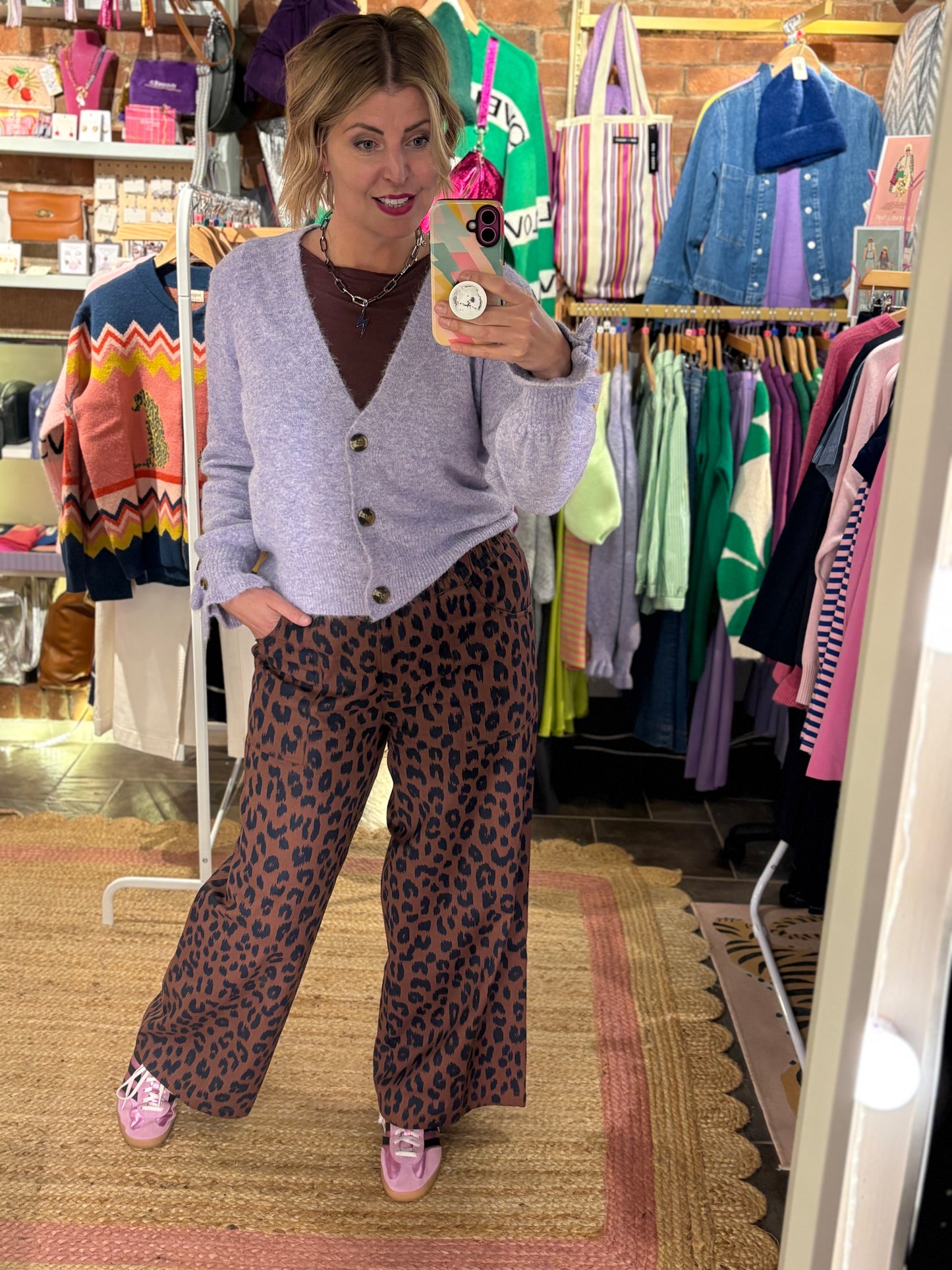 Frill Cuff Lilac Cardigan