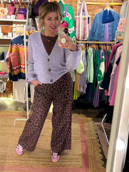 Frill Cuff Lilac Cardigan