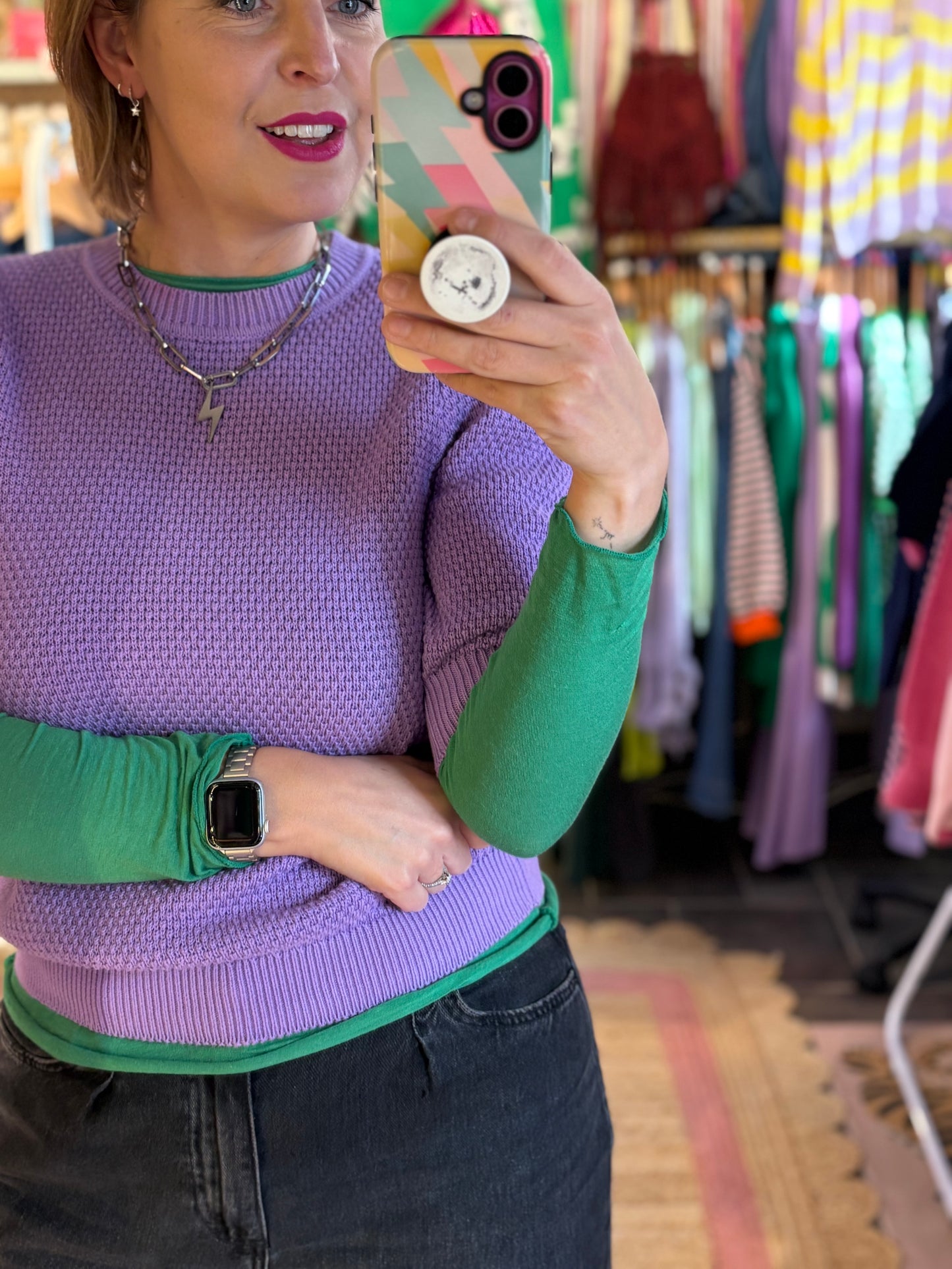 Soft Balloon Cuffed Top