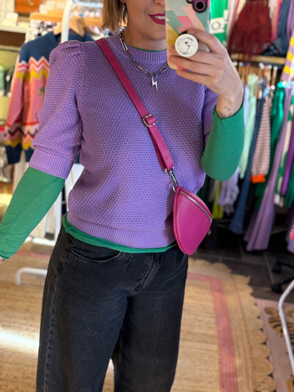 Soft Balloon Cuffed Top