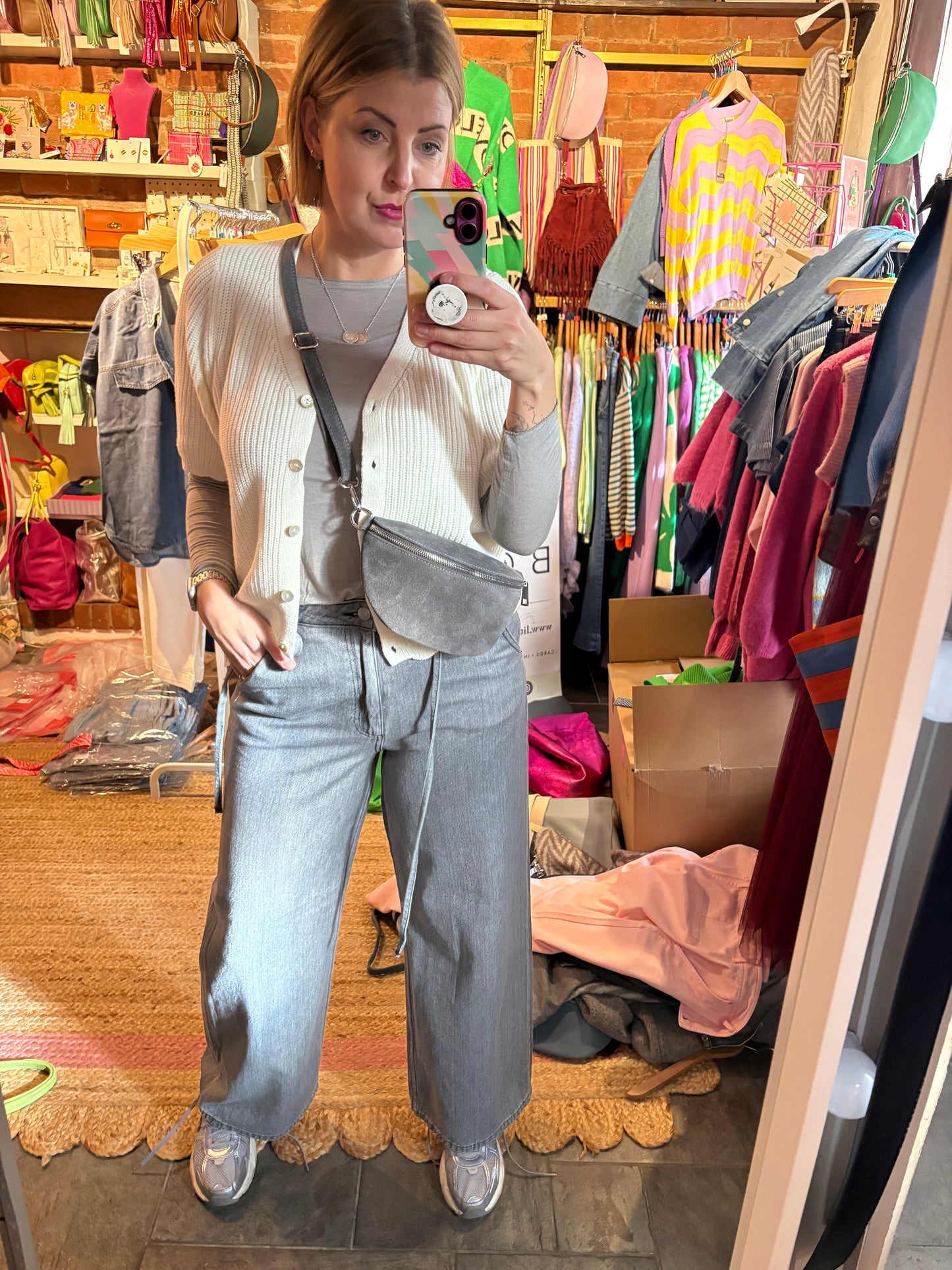 Scallop Edge Cotton Knit Cardigan