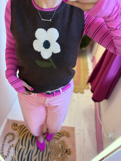 Flower Knit Tank Top