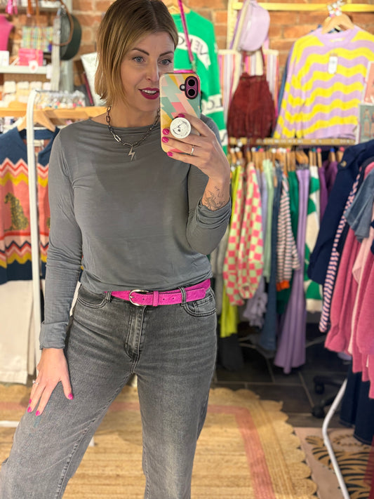 Plain Cashmere Blend Layering Top