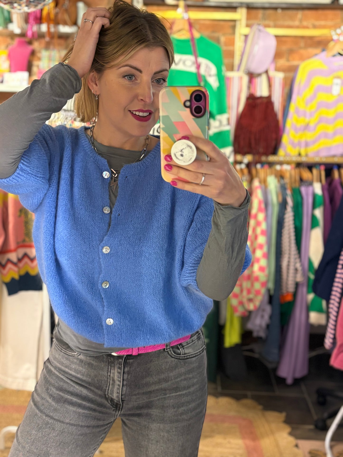 Plain Cashmere Blend Layering Top