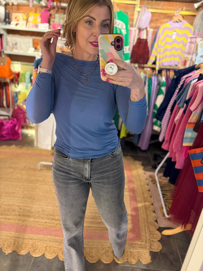 Plain Cashmere Blend Layering Top