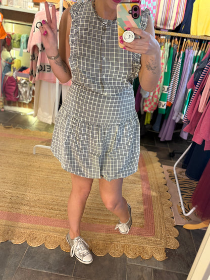 Puff Ball Mini Skirt
