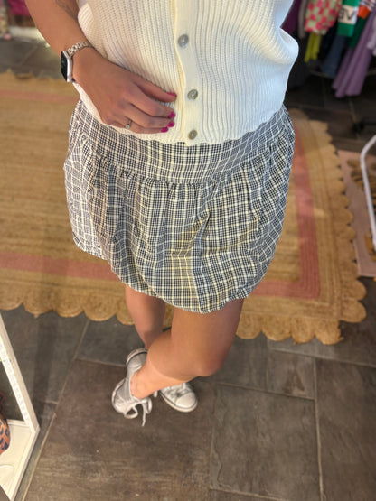 Puff Ball Mini Skirt