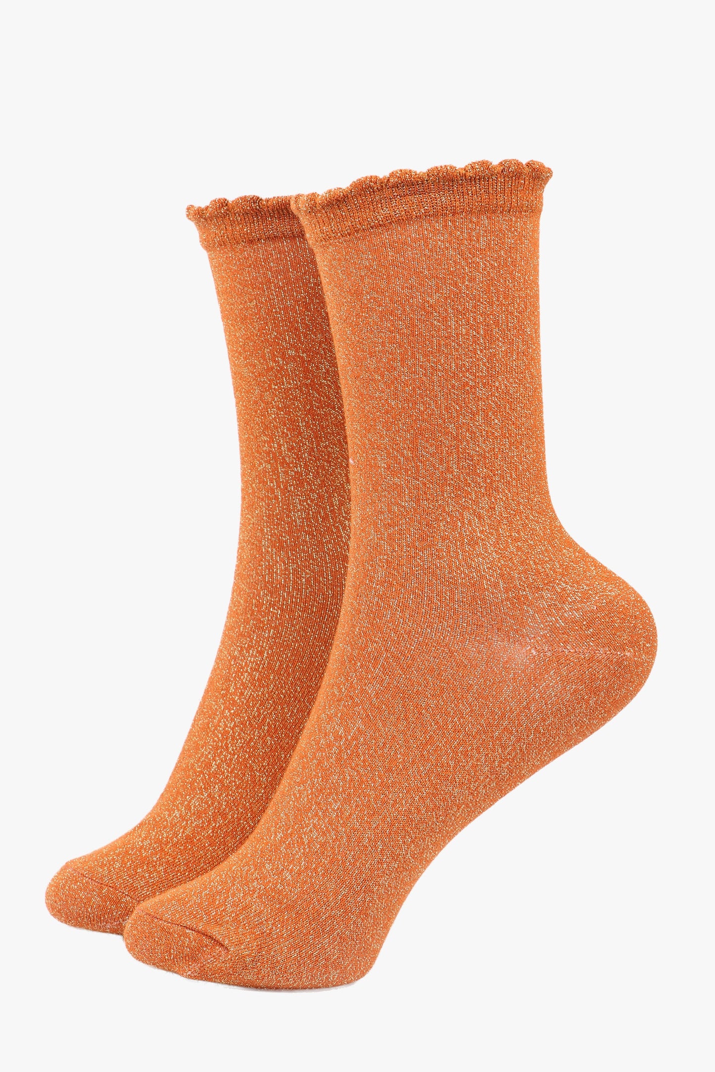 Plain Glitter Cotton Socks