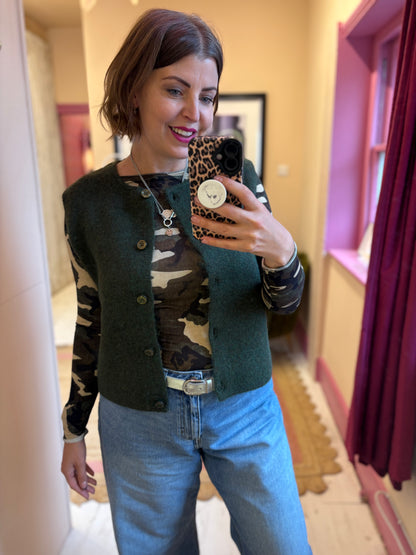 Camo Print Layering Top
