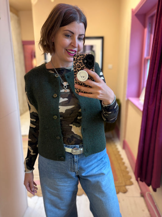 Camo Print Layering Top