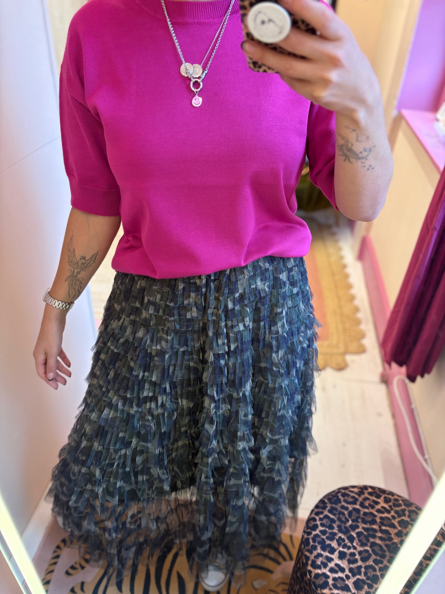Tulle Frill Maxi Skirt