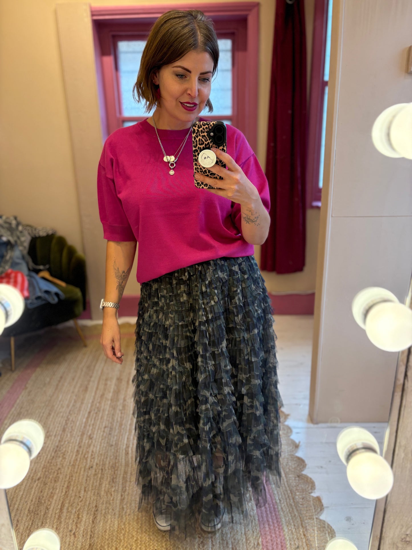 Tulle Frill Maxi Skirt