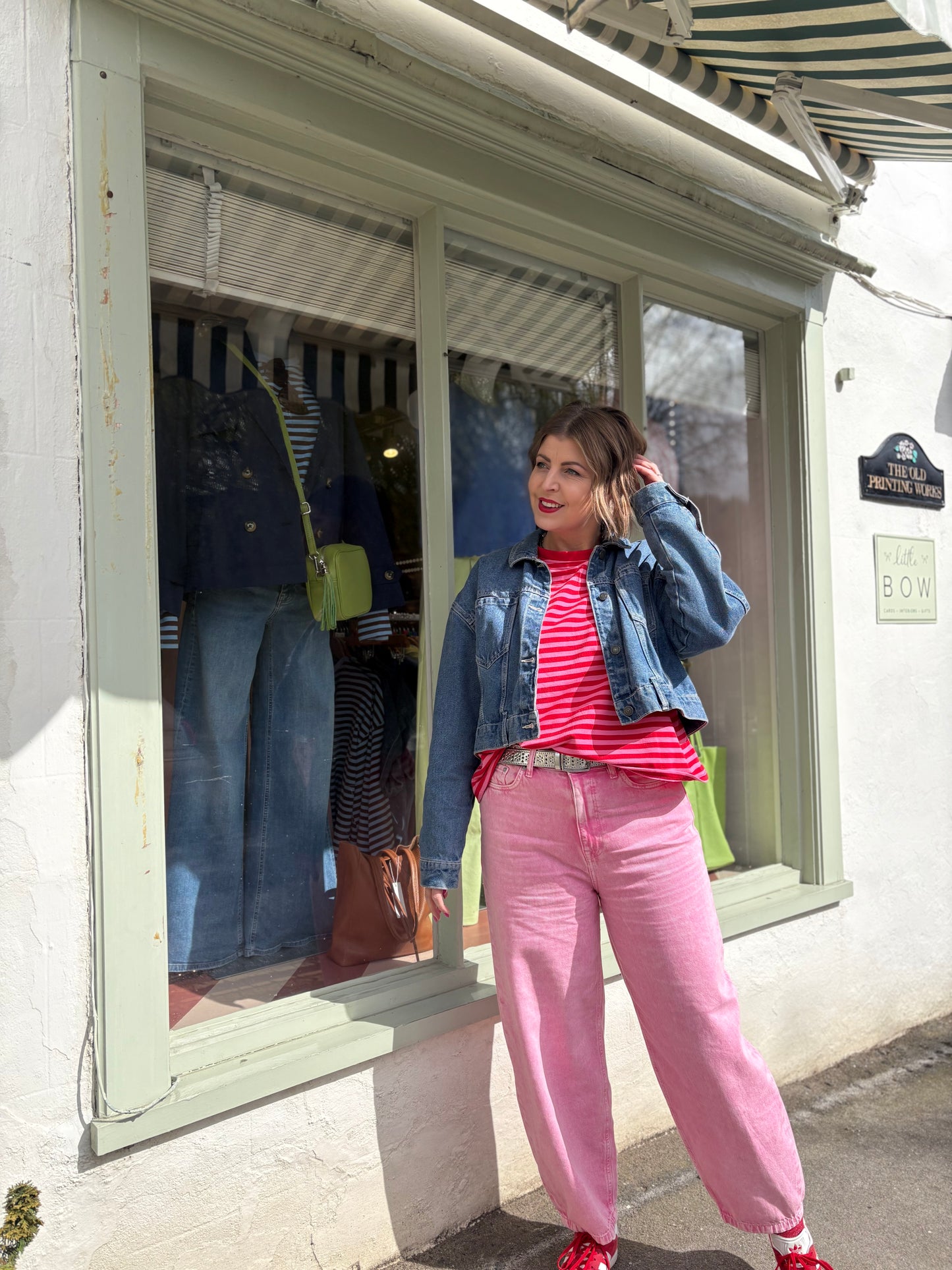 Acid Wash Pink Barrel Leg Jeans