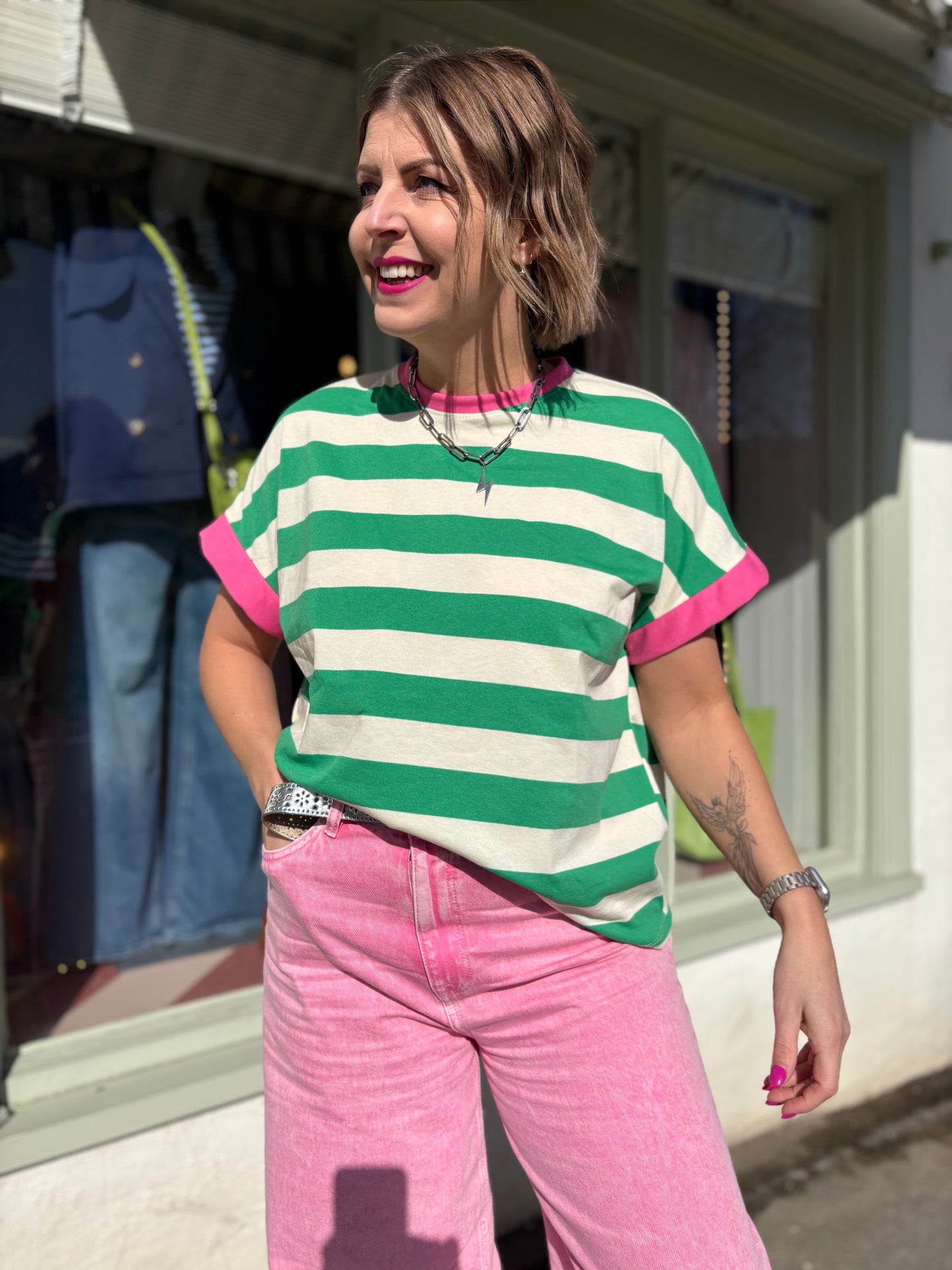 Striped Cotton T-Shirt