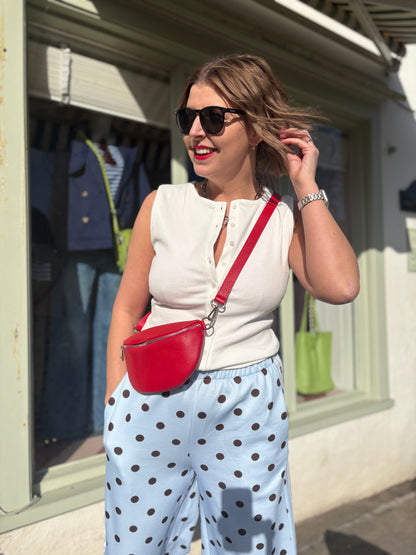 Leather Moon Crossbody/Bum Bag