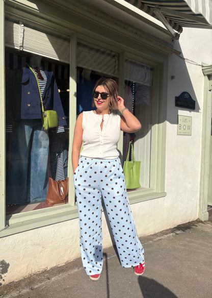 Polka Dot Stripe Track Pants