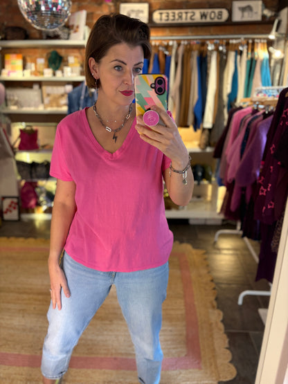 Plain V-Neck T-Shirt