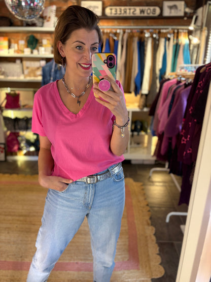 Plain V-Neck T-Shirt