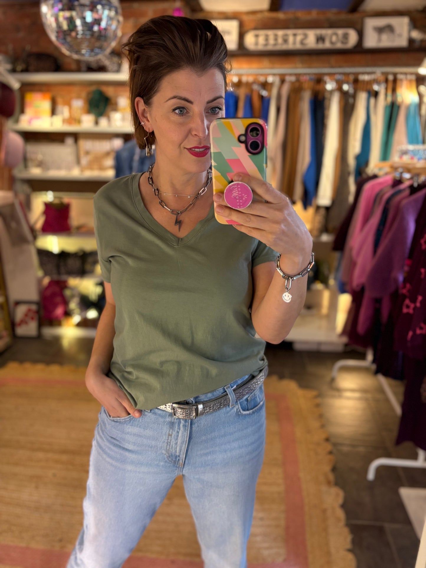 Plain V-Neck T-Shirt