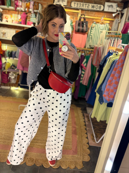 Polka Dot Stripe Track Pants