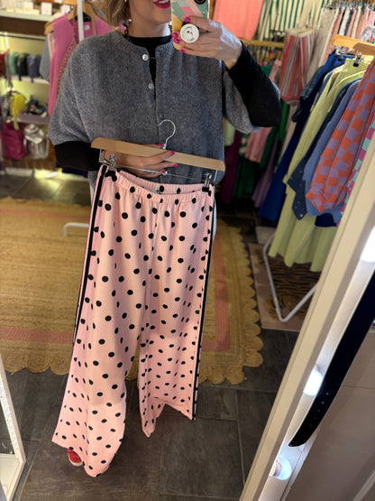 Polka Dot Stripe Track Pants