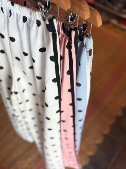 Polka Dot Stripe Track Pants
