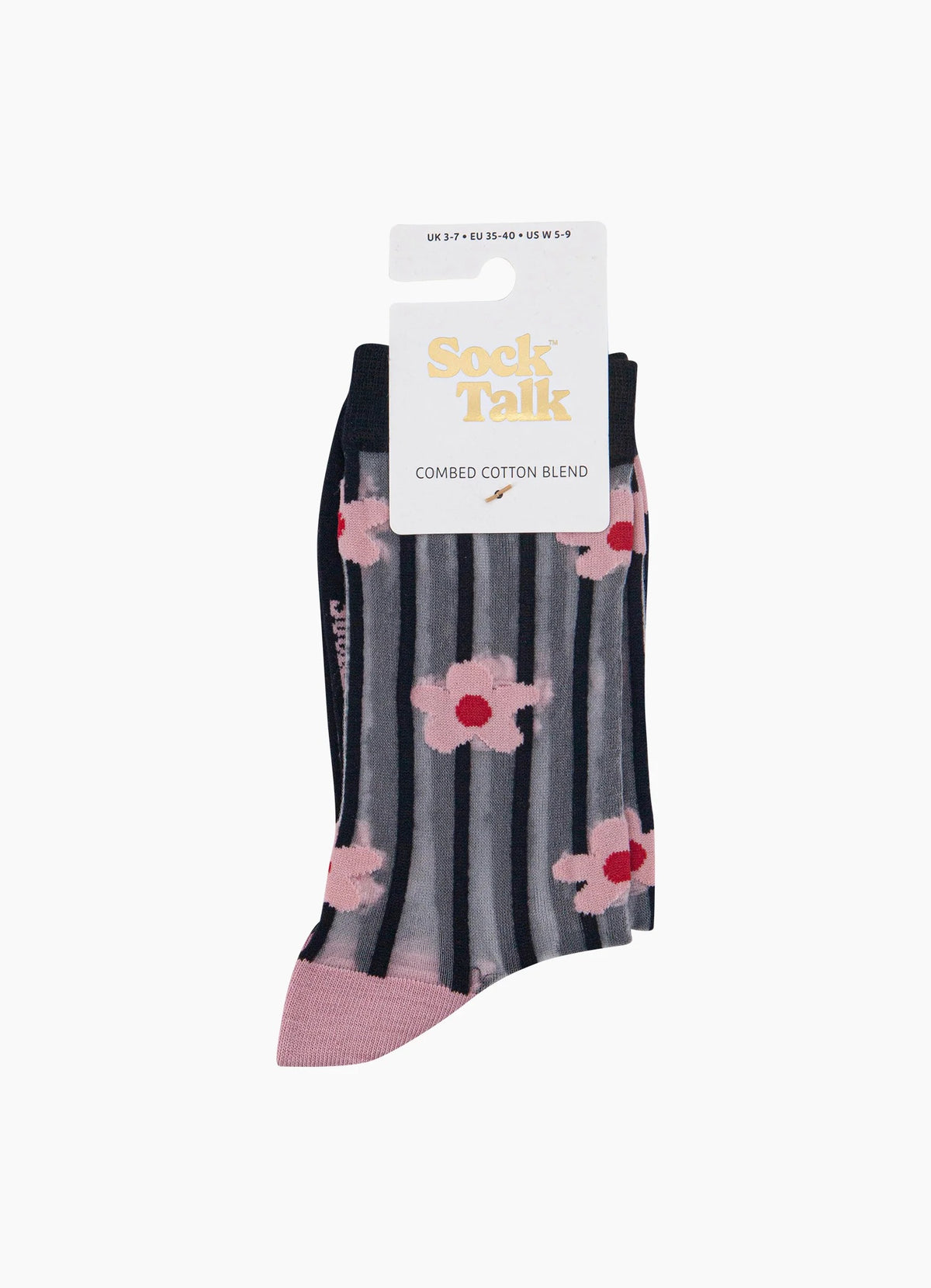Stripe & Daisy Sheer Socks