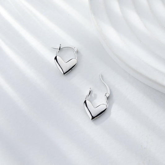 Heart Huggie Earrings
