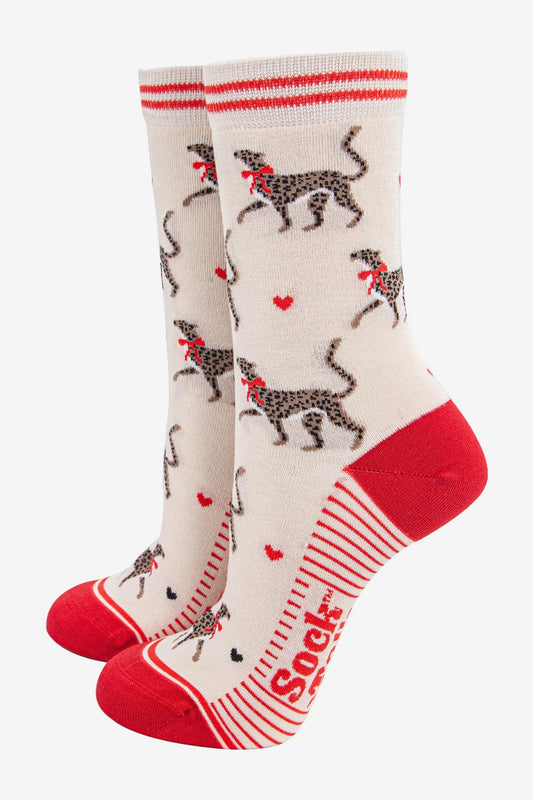 Winter Cheetah Bamboo Socks