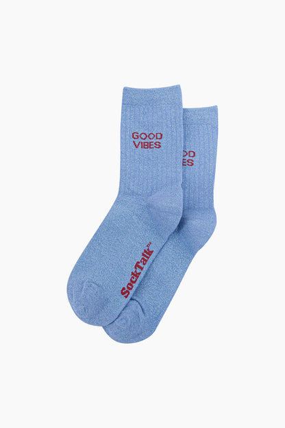 Good Vibes Glitter Socks