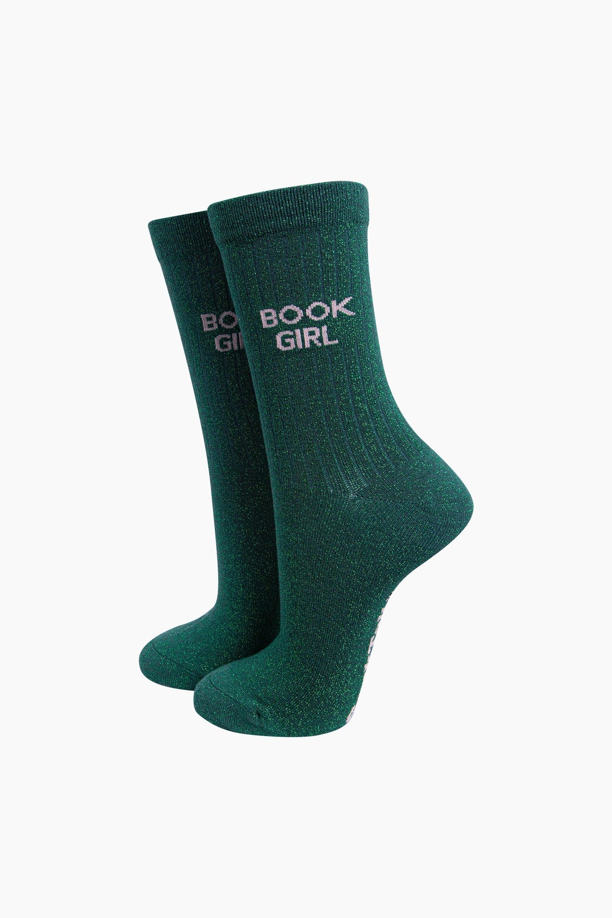 Book Girl Glitter Socks