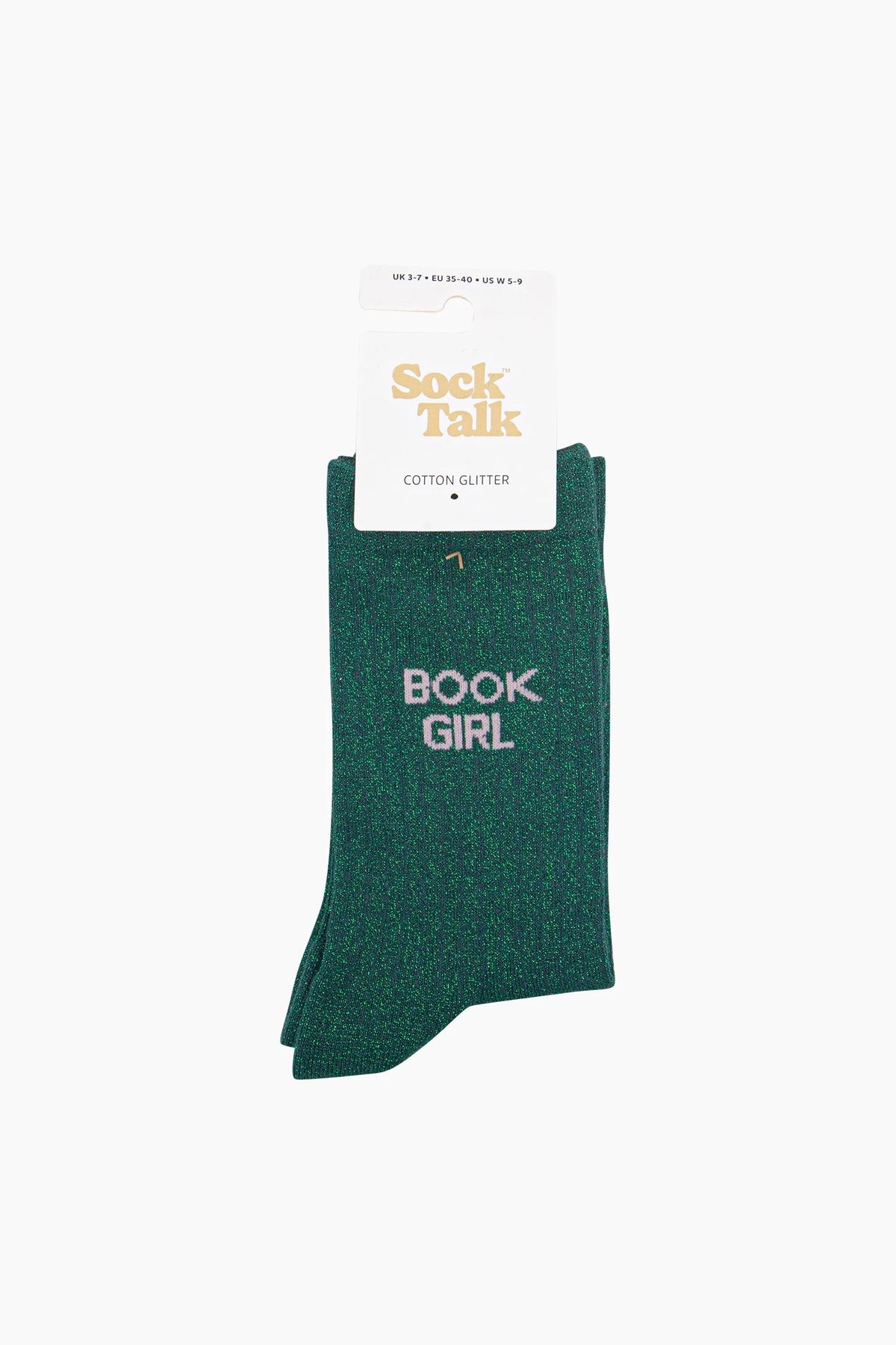 Book Girl Glitter Socks
