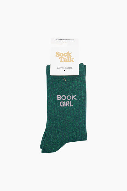 Book Girl Glitter Socks