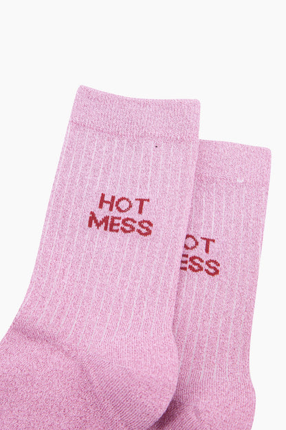 Hot Mess Glitter Socks