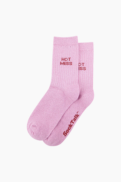 Hot Mess Glitter Socks