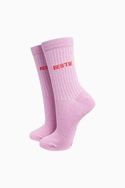 Bestie Glitter Socks