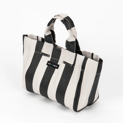 Micro Shopper Bag - Black & Ecru