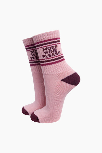 More Wine Please Organic Cotton Socks
